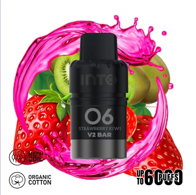INTO V2 (Compatible IGET Bar Plus) Straberry Kiwi (Pod Only No Battery)